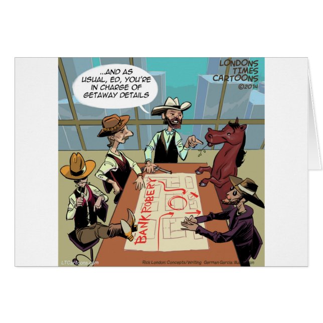 Funny Horse Bank Robber (Front Horizontal)