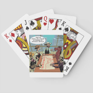 Funny Horse Bank Robber Playing Cards