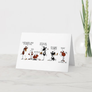 Funny Horse & Carrot Cake Cartoon Birthday Card