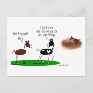 Funny Horse Cartoon Postcard