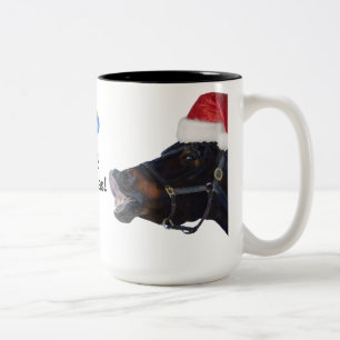 Funny Horse Christmas Travel Mug