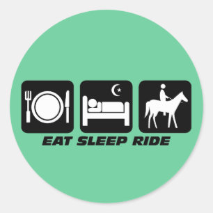 Funny horse classic round sticker