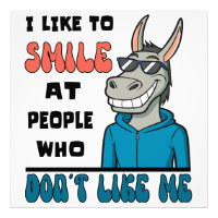 Funny Horse Donkey Smile At People Sarcastic