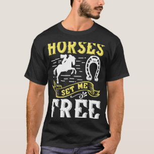Funny Horse  Equestrian  Ladies Horseback Riding T-Shirt