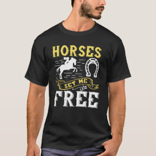 Funny Horse  Equestrian  Ladies Horseback Riding T-Shirt