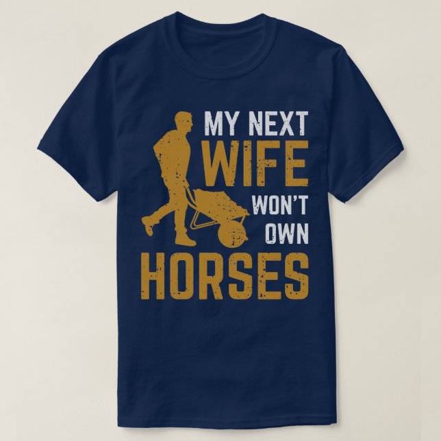 Funny Horse Farm Horseman Horseback Riding Gift  T-Shirt (Design Front)