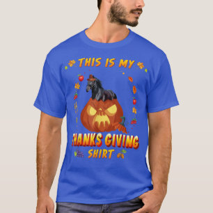 Funny Horse In The Pumpkin Autumn This Is My Thank T-Shirt