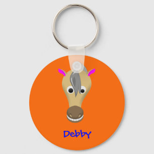 Funny horse key ring