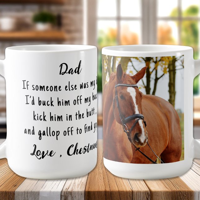 Funny Horse Lover Custom Cute Photo Equestrian  Coffee Mug (Creator Uploaded)