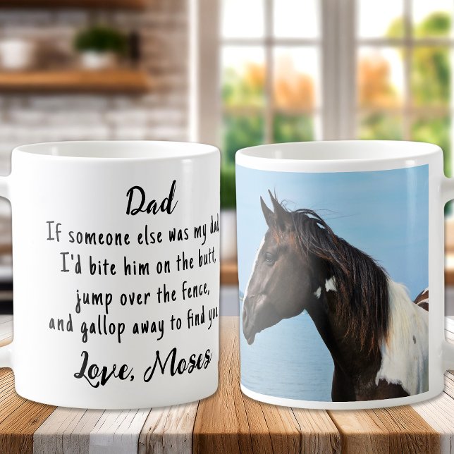 Funny Horse Lover Custom Photo Equestrian Coffee Mug (Creator Uploaded)
