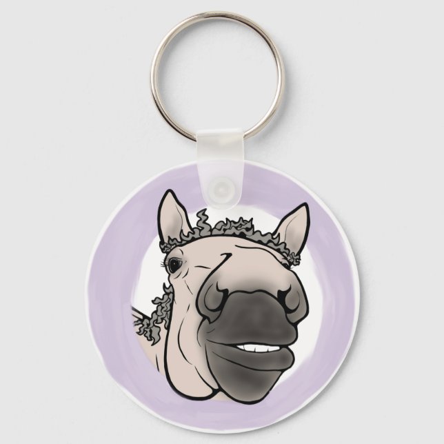 Funny Horse Lover Gift Barn Banter Key Ring (Front)