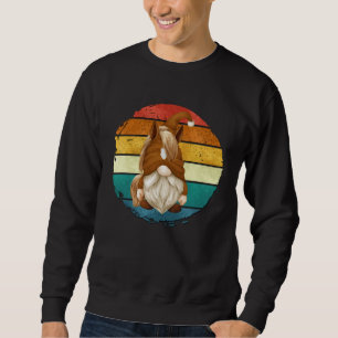 Funny Horse Lover Gnome For Women Retro Sunset For Sweatshirt