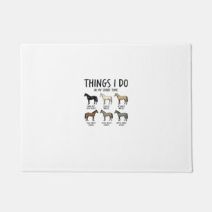 Funny Horse Lover Things I Do Vintage Shirt Design Doormat
