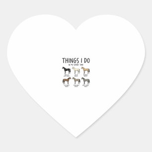 Funny Horse Lover Things I Do Vintage Shirt Design Heart Sticker