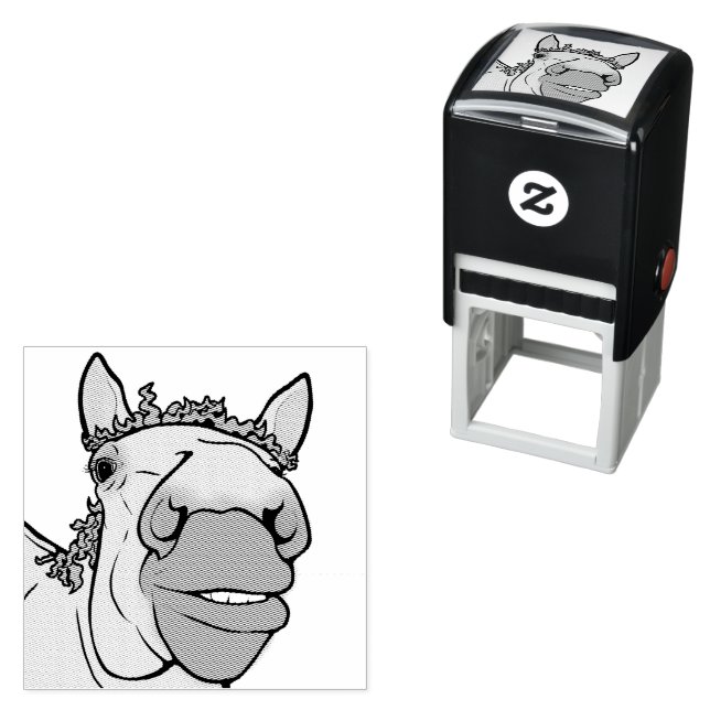 Funny Horse Lover Whimsical Barn Banter Self-inking Stamp (In Situ)