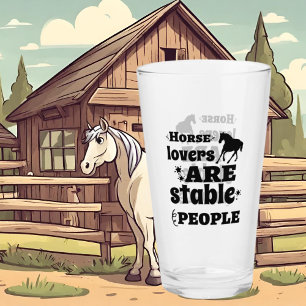 funny horse lovers word art glass