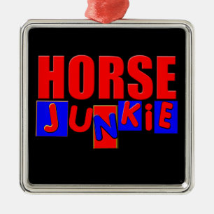 Funny horse metal tree decoration