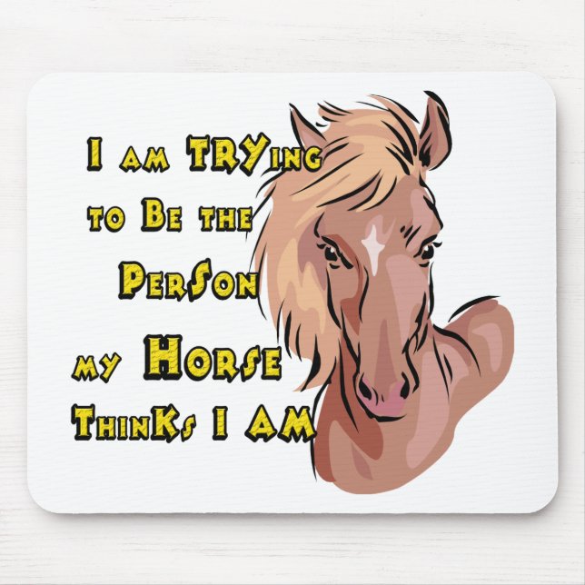 Funny Horse Mouse Pad (Front)