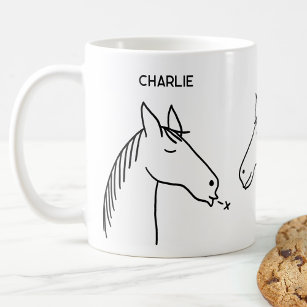 Funny Horse Personalised Coffee Mug