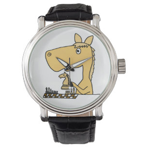 Funny Horse Playing Chess Watch