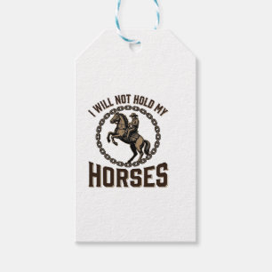 Funny Horse Quote Vintage Western Riding Design_1 Gift Tags