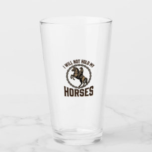 Funny Horse Quote Vintage Western Riding Design_1 Glass