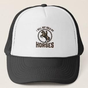 Funny Horse Quote Vintage Western Riding Design_1 Trucker Hat