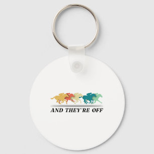 Funny Horse Racing Jockey Racer Der6  Key Ring