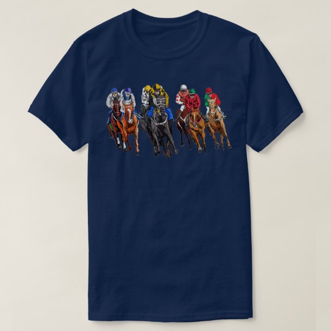 Funny Horse Racing Jockey Racer Derby Rider Race T T-Shirt (Design Front)