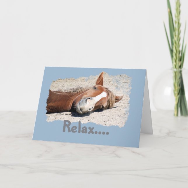 Funny Horse: Relax Card (Front)