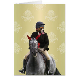 Funny horse rider character