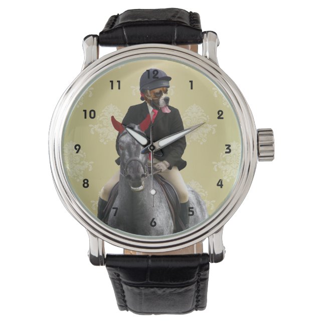 Funny horse rider character watch (Front)