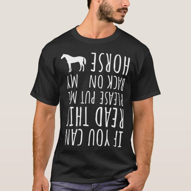 Funny Horse Riding Saying Girl Rider Please Back O T-Shirt (Front)