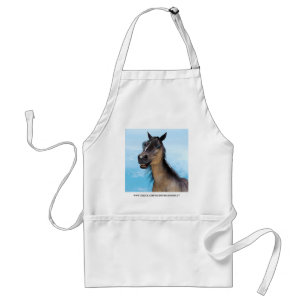 Funny Horse Smile Portrait Art Standard Apron