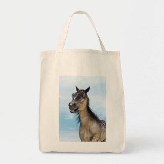 Funny Horse Smile Portrait Art Tote Bag