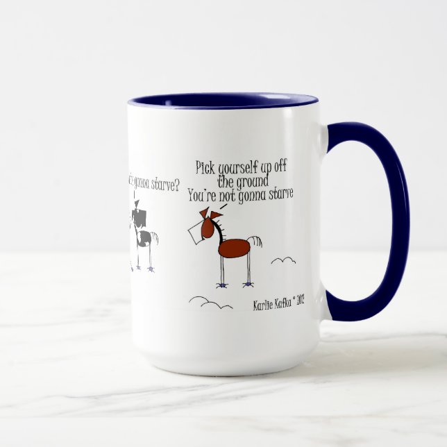 Funny Horse Throwing a Fit Cartoon Mug (Right)