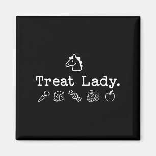 Funny Horse Treat Lady - Horse Mum Equestrian Hors Magnet