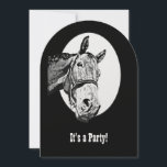 Funny Horse Western Theme Birthday Custom Invite<br><div class="desc">Funny Horse Looking at you Western Theme Birthday Custom Invite</div>