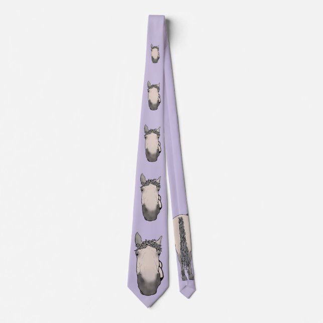 Funny Horse Whimsical Equestrian Humour  Tie (Front)