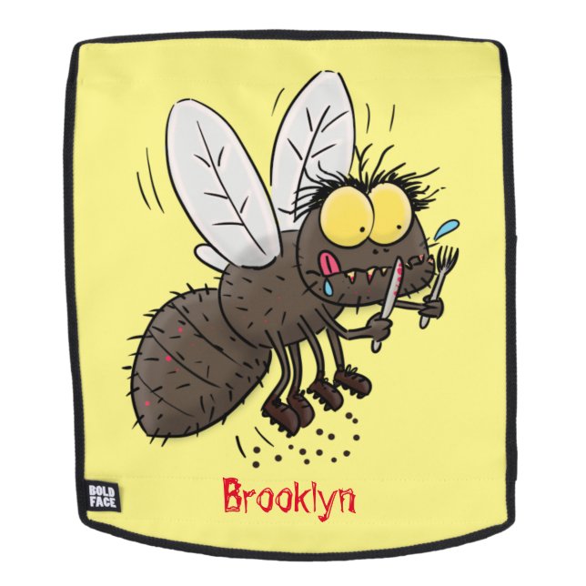 Funny horsefly insect cartoon backpack (Removable Face)