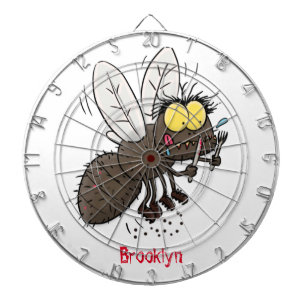 Funny horsefly insect cartoon dartboard