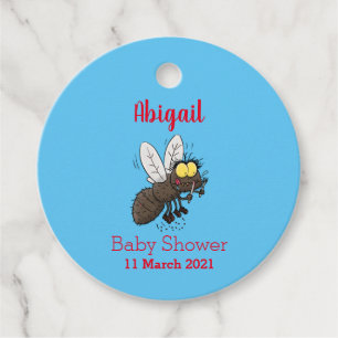 Funny horsefly insect cartoon  favour tags