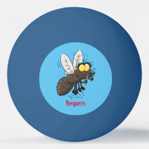 Funny horsefly insect cartoon ping pong ball