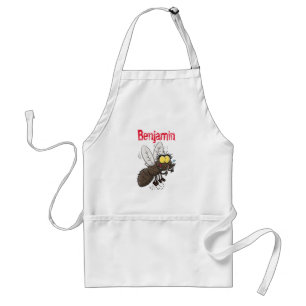 Funny horsefly insect cartoon standard apron