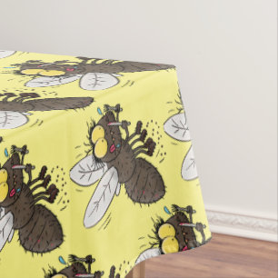 Funny horsefly insect cartoon tablecloth