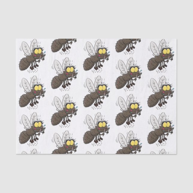 Funny horsefly insect cartoon tissue paper (Front)