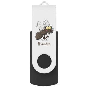 Funny horsefly insect cartoon USB flash drive