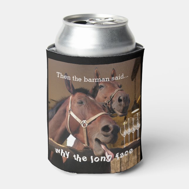 Funny Horses Can Cooler (Can Front)