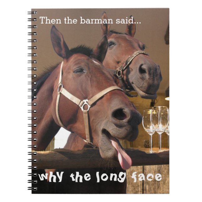 Funny Horses Spiral Notebook (Front)