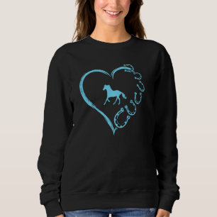 Funny Horseshoe He Cute Horse Mum Horseback Riding Sweatshirt